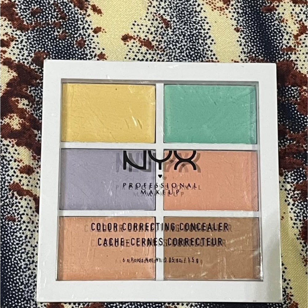 NYX Color Correcting Concealer Palette - Yellow, Green, Purple, Tan